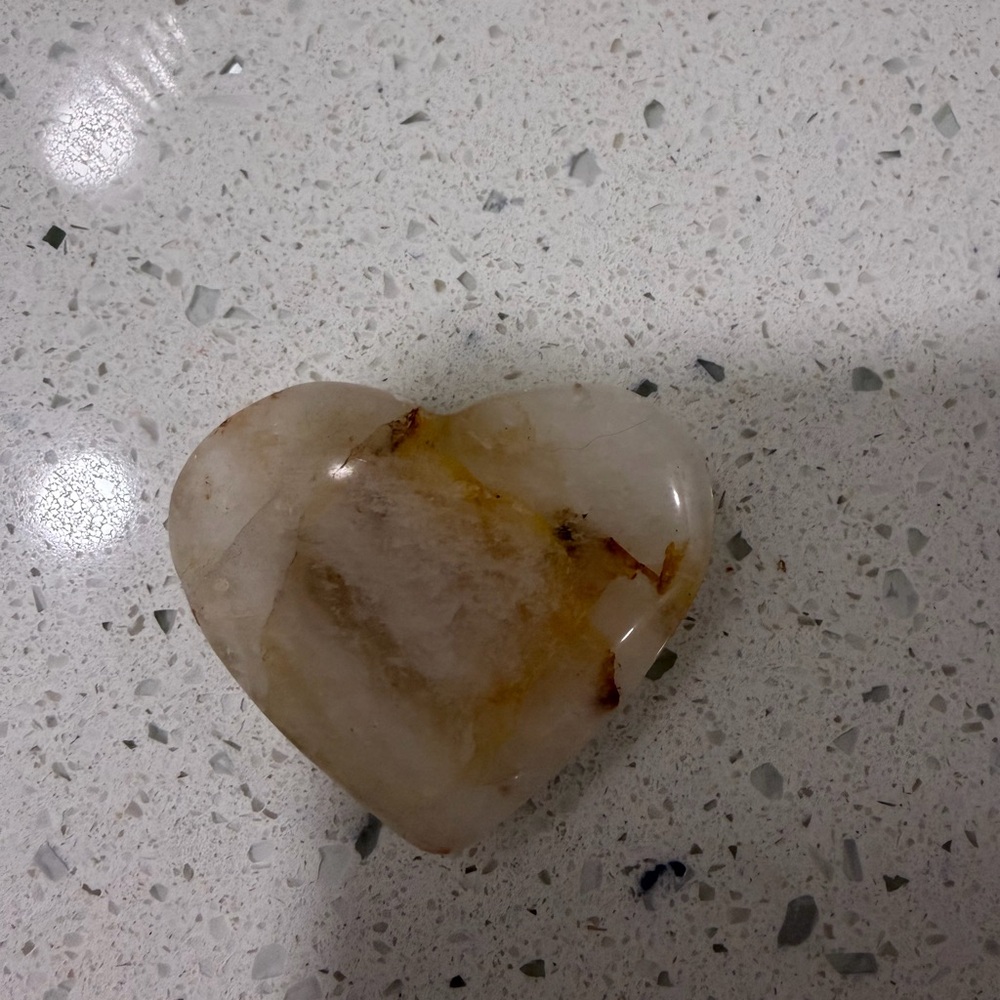 Golden Healer Quartz Crystal Heart